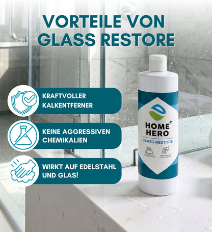 Glass Restore – Entferner für starke Wasserflecken und Kalkablagerungen