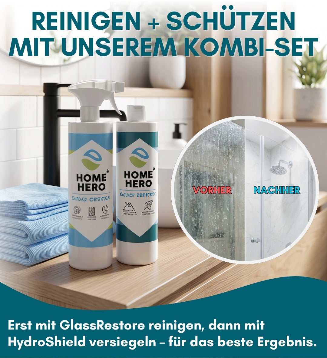Glass Restore – Entferner für starke Wasserflecken und Kalkablagerungen