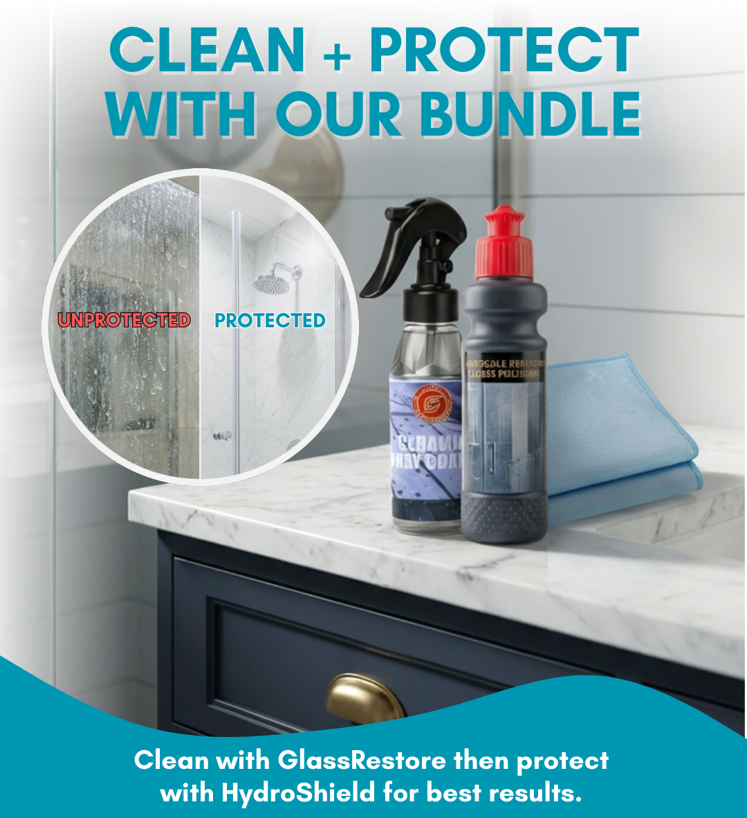 Glass Restore - Heavy Waterstains & Limescale Remover.